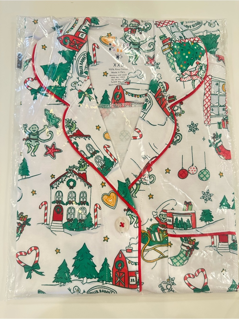 Roller Rabbit Snow Village Polo Pajama Set